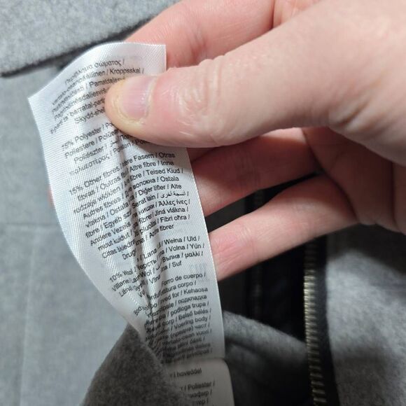 Only & Sons Grey Wool Blend Satin Lined Coat Jacket - Picture 5 of 5